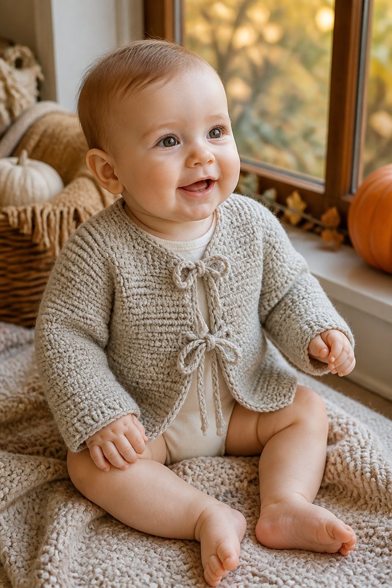 Crochet Baby Cardigan For Fall
