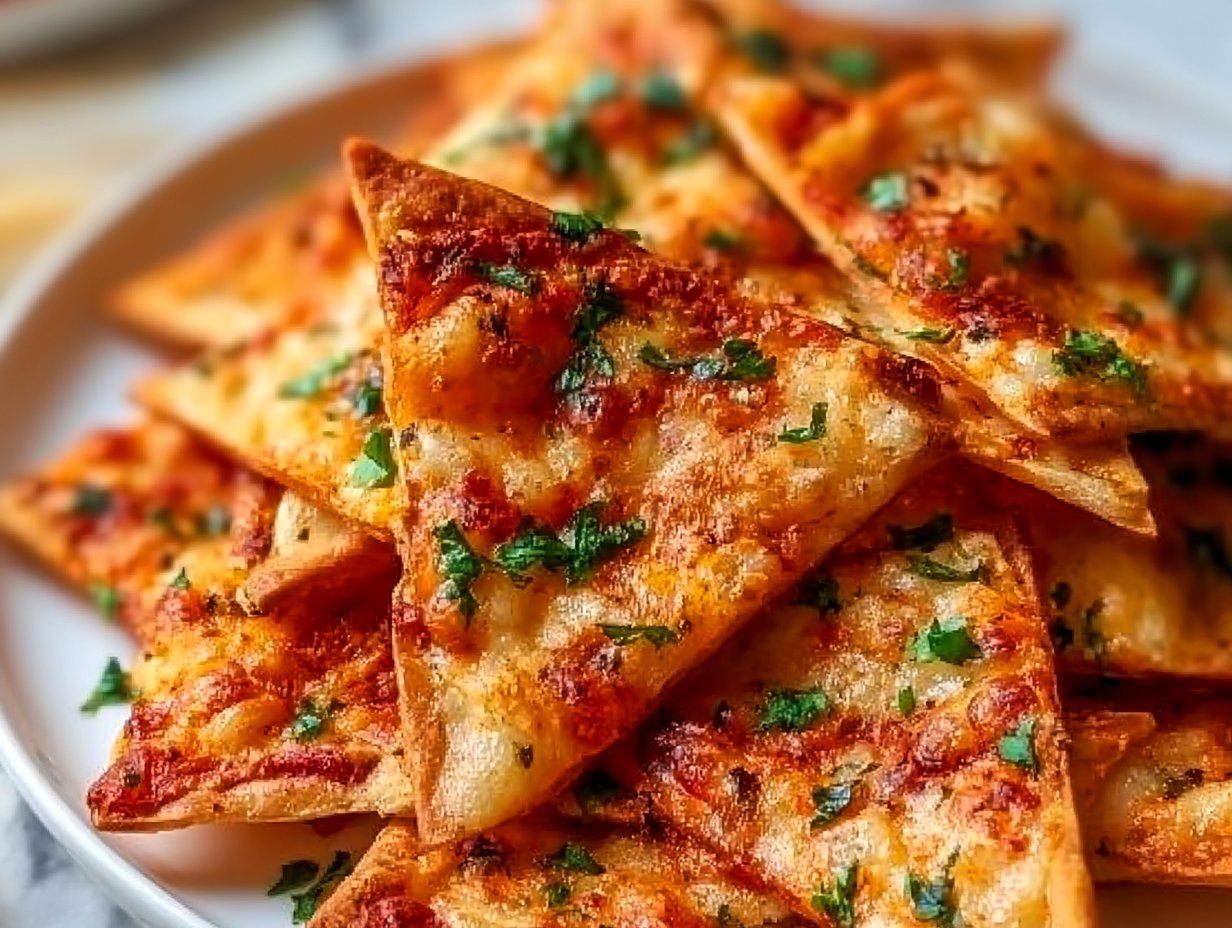 Knusprige Air Fryer Pizza Chips