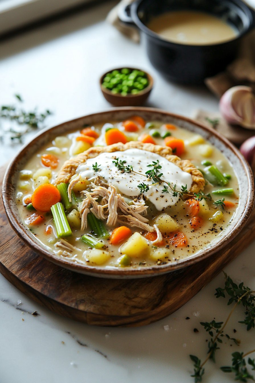 The BEST Chicken Pot Pie Soup Recipe
