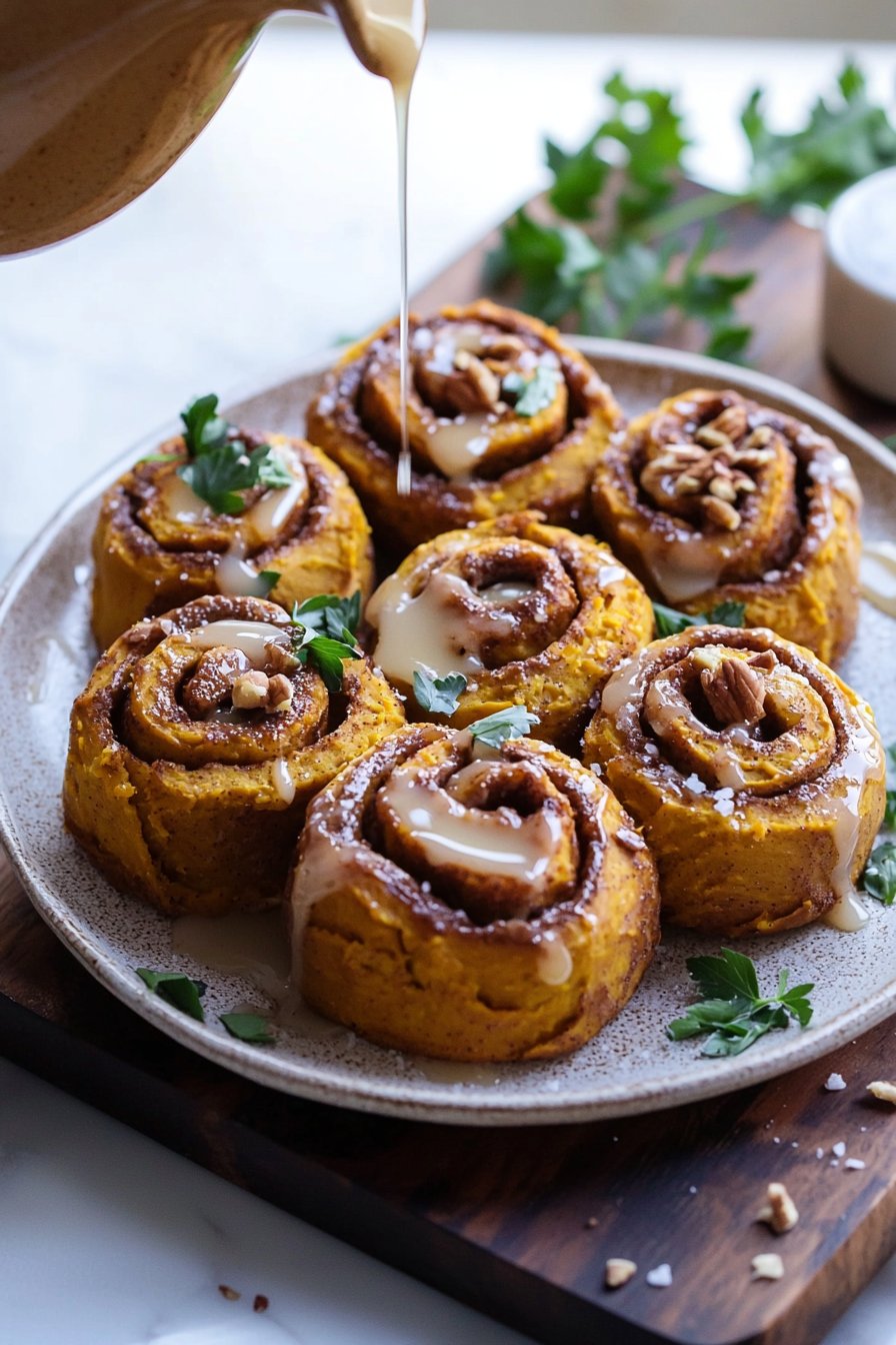 Healthy Pumpkin Cinnamon Rolls