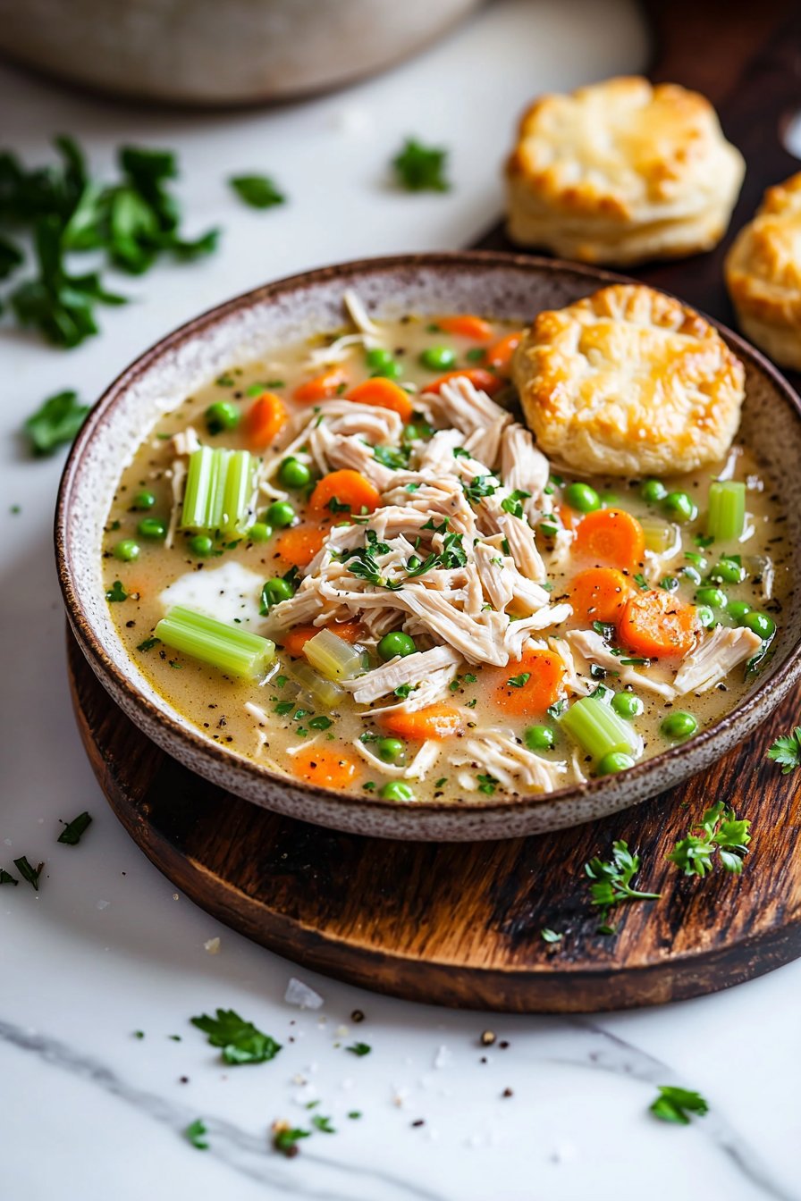 Healthy Chicken Pot Pie Soup