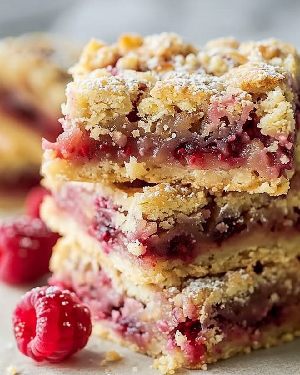 Raspberry Almond Crumb Bars
