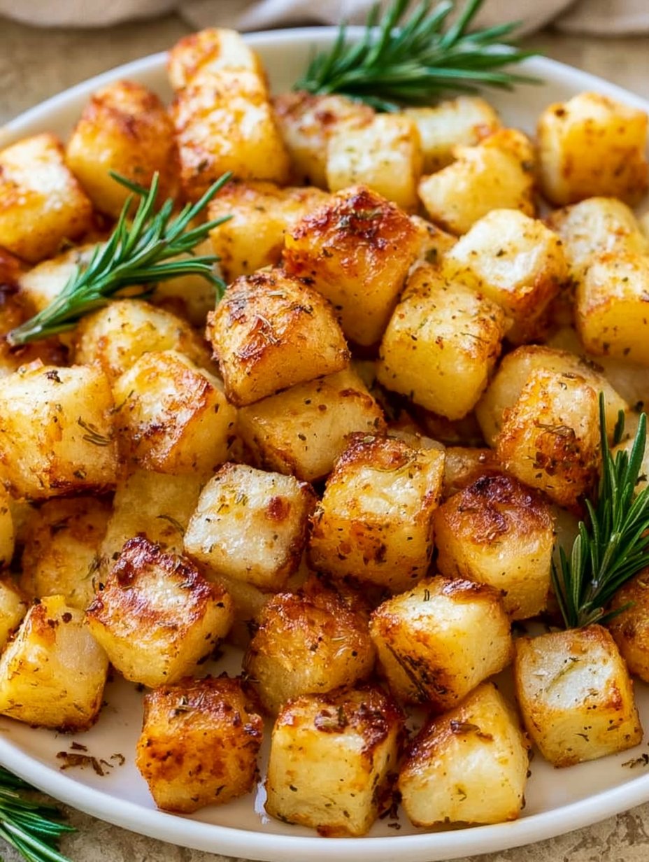 Papas al horno con romero y ajo