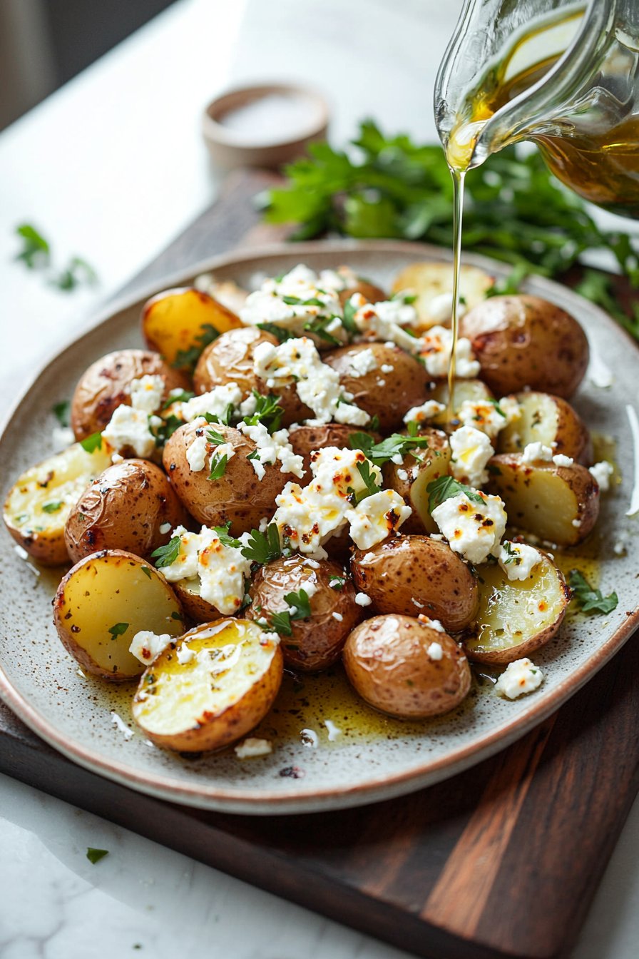 Baked Feta Potatoes