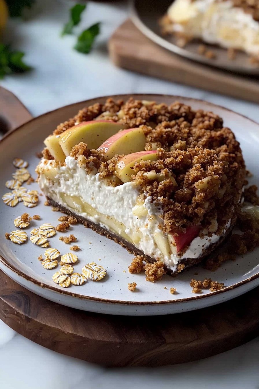 Apple Crumble Cheesecake