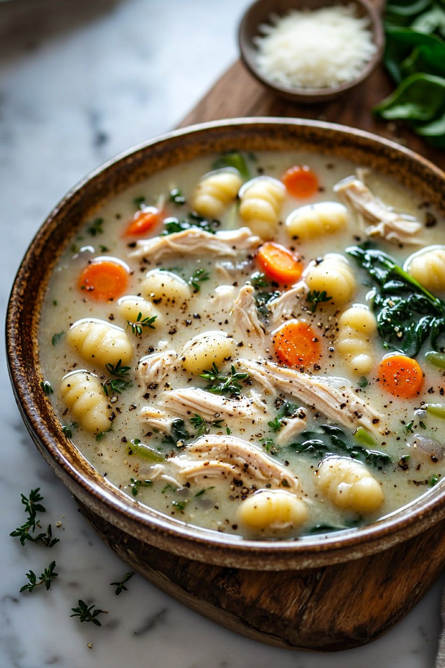 Slow Cooker Chicken Gnocchi Soup