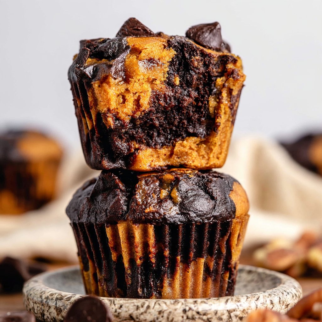 Double Chocolate Pumpkin Muffins – Broken Oven Baking
