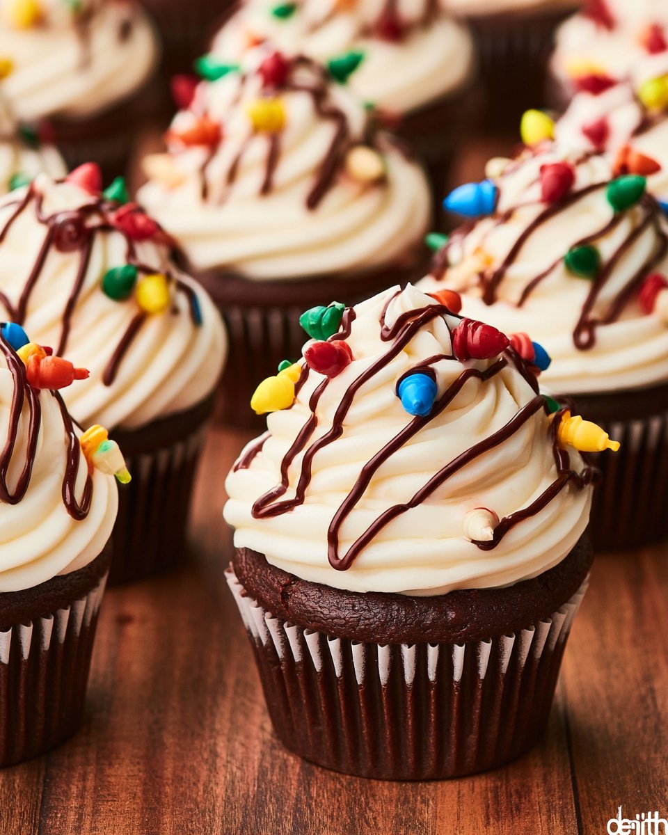 Shimmering Christmas Light Cupcakes: A Festive Holiday Treat