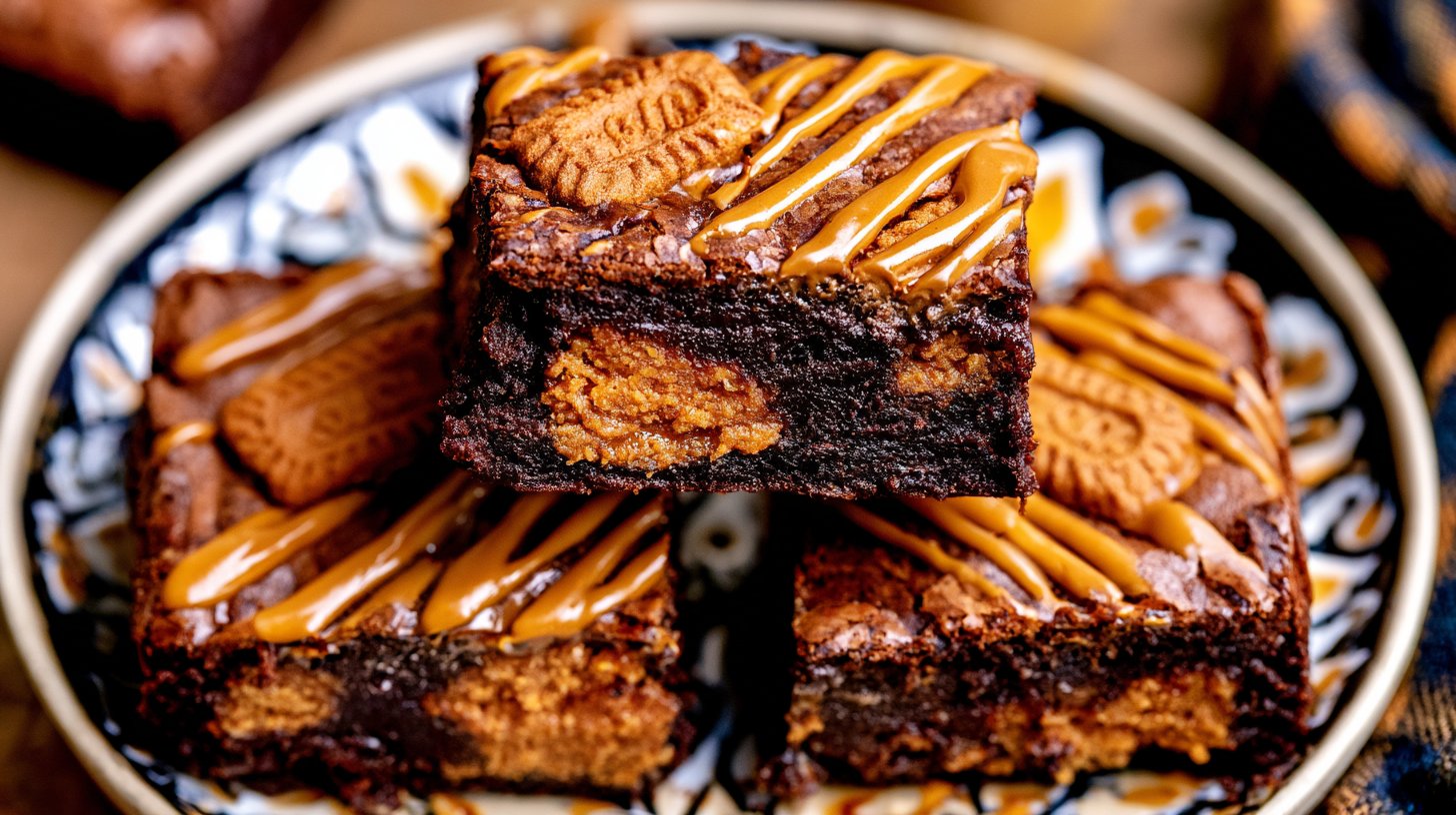Biscoff Cookie Butter Brownies 2 Biscoff Cookie Butter Brownies