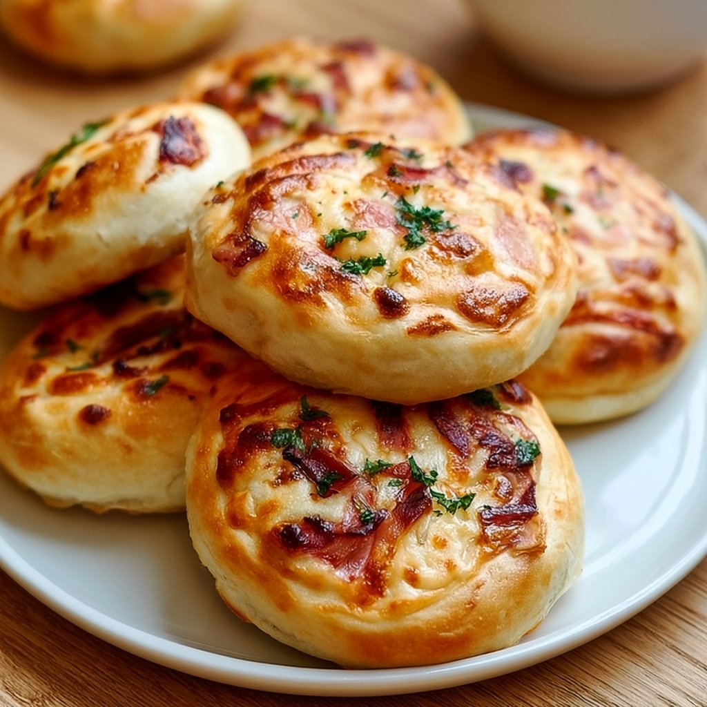 Flammkuchen Brötchen aus dem AirFryer