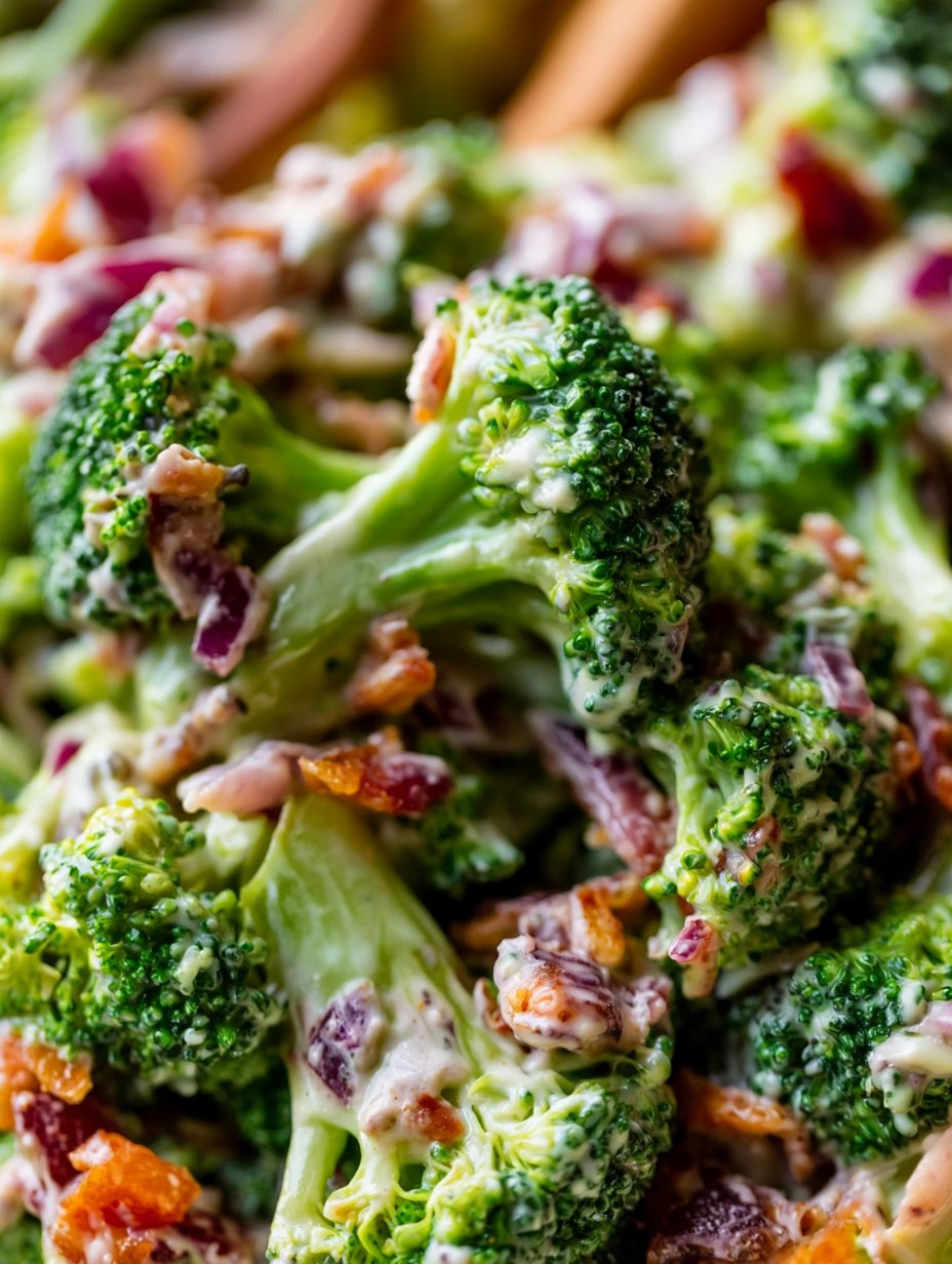 Receta de Ensalada Fácil de Brócoli y Tocino de The Food Charlatan