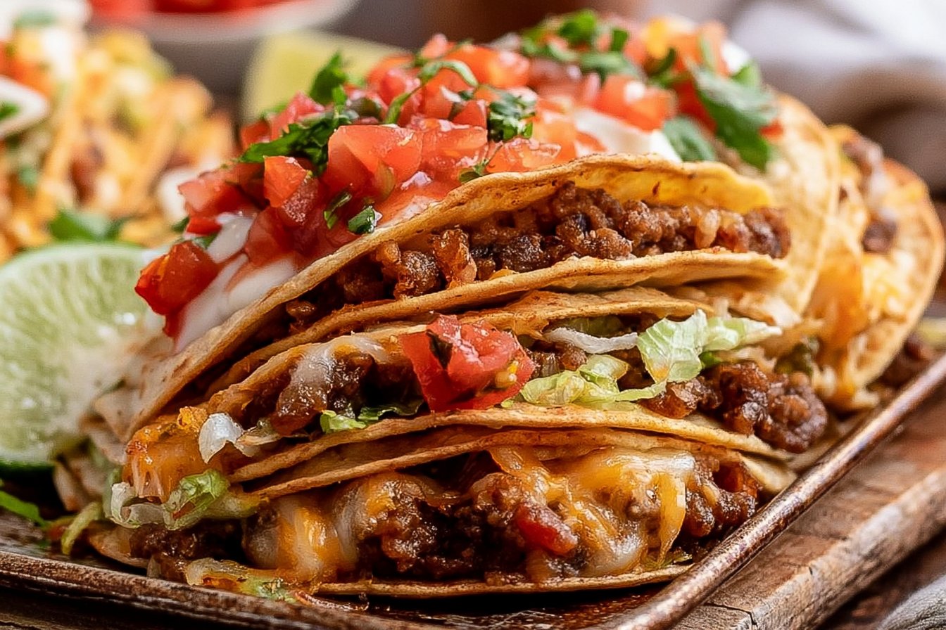 Sheet Pan Tacos - Princess Pinky Girl | Sheet Pan Taco Bake Recipe, Cookie Sheet Tacos, Easy Mexican Food Recipes