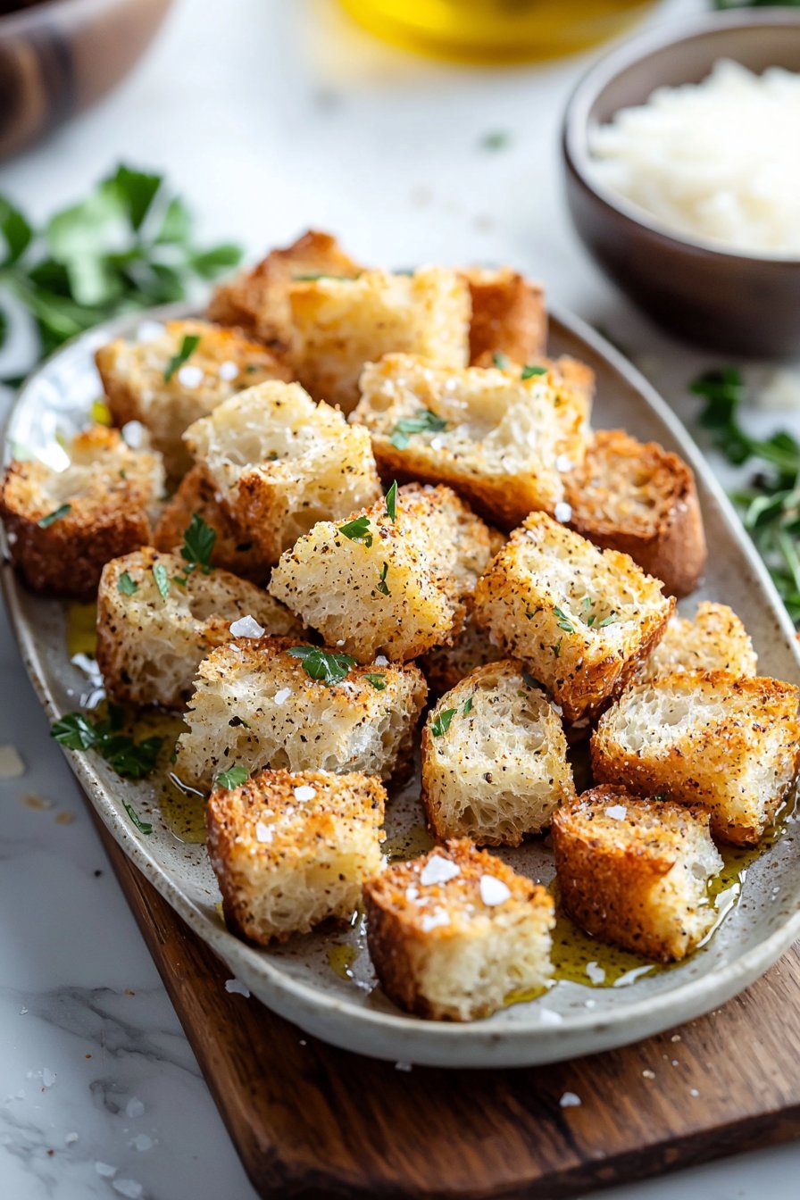 The Best Crispy Seasoned Croutons