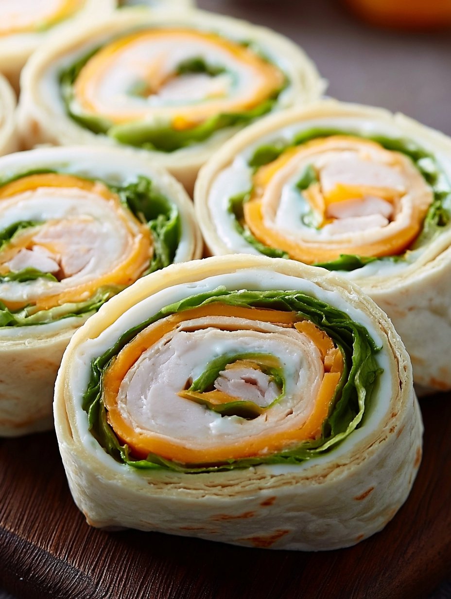 Rollitos de Almuerzo de Pavo y Cheddar