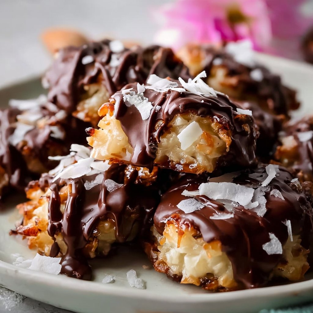 Homemade Almond Joys with Dark Chocolate