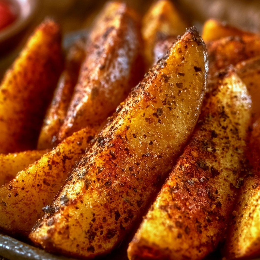 Golden Oven Baked Potato Wedges