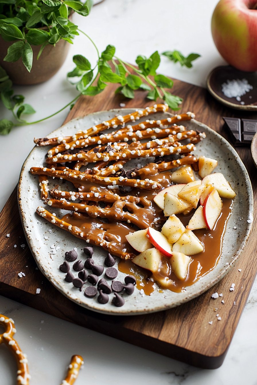 Caramel Apple Pretzel Bark