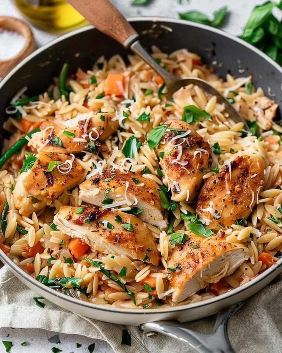 High Protein Chicken Orzo