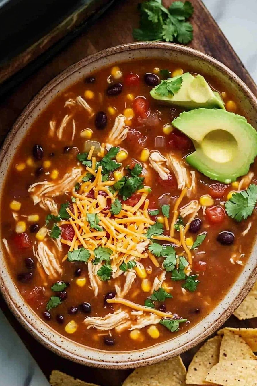 Crock Pot Chicken Tortilla Soup