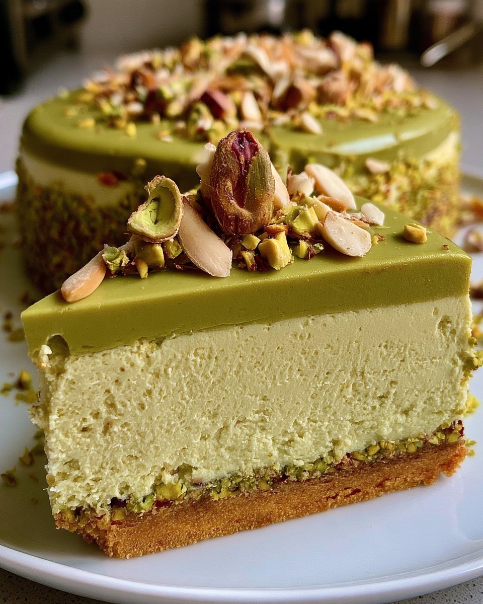 Pistachio and Almond Cheesecake