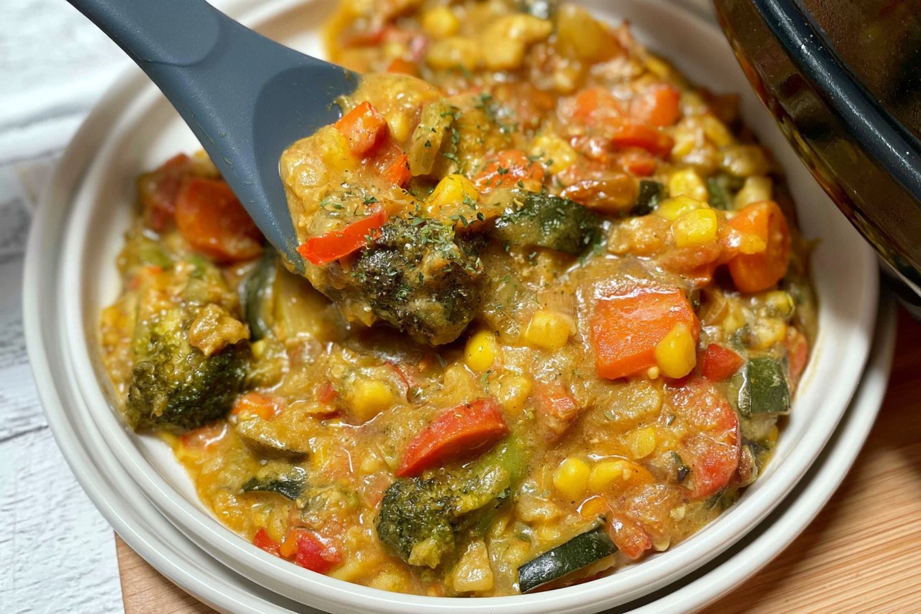 Slow Cooker Vegetable Casserole