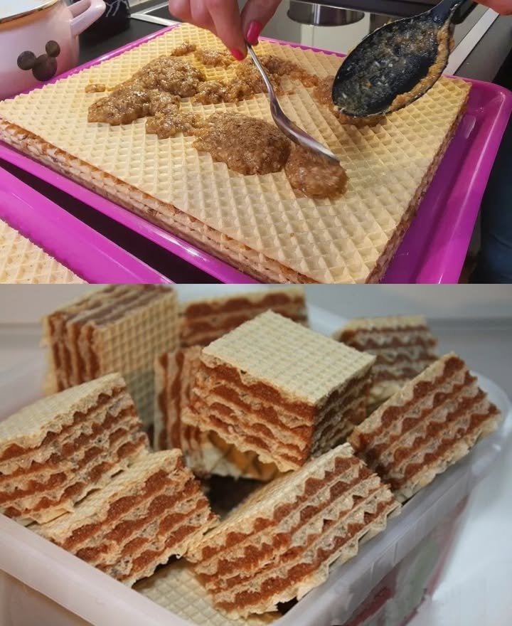 Waffeln mit Halva-Füllung
