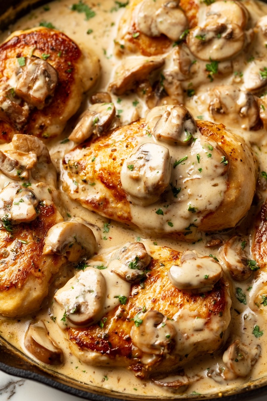 Chicken Recipe with Garlic and Mushrooms 1 Easy Chicken with Garlic and Sauteed Mushrooms