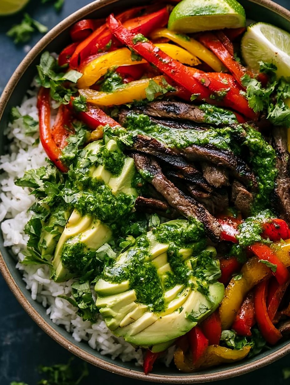 Tazón de Carne Ahumada Fácil con Verduras y Arroz