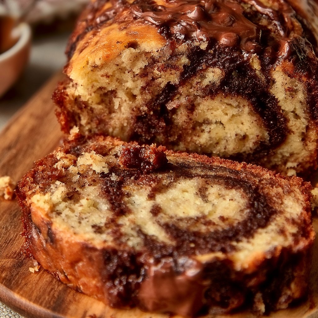 Ultra Moist One-Bowl Banana Bread Recipe with Chocolate Chip Swirl