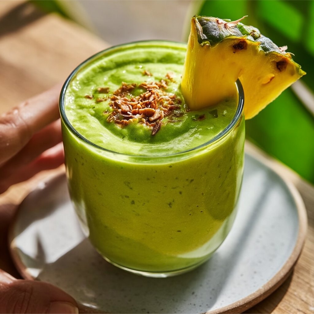 Pineapple Avocado Green Smoothie