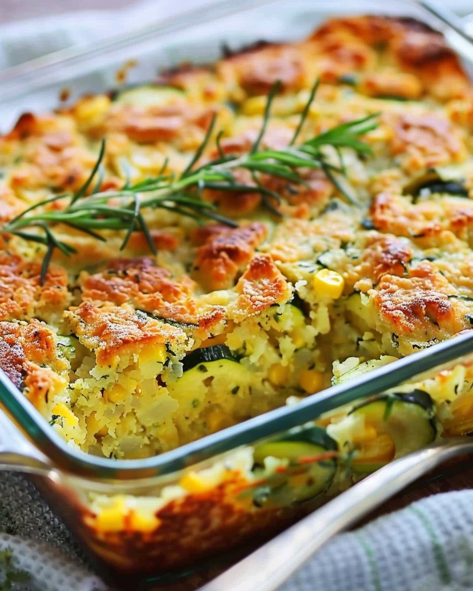 Zucchini Cornbread Casserole