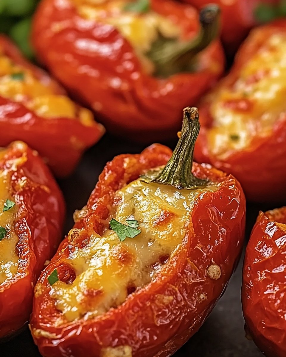 Gefüllte Paprika in der Heißluftfritteuse