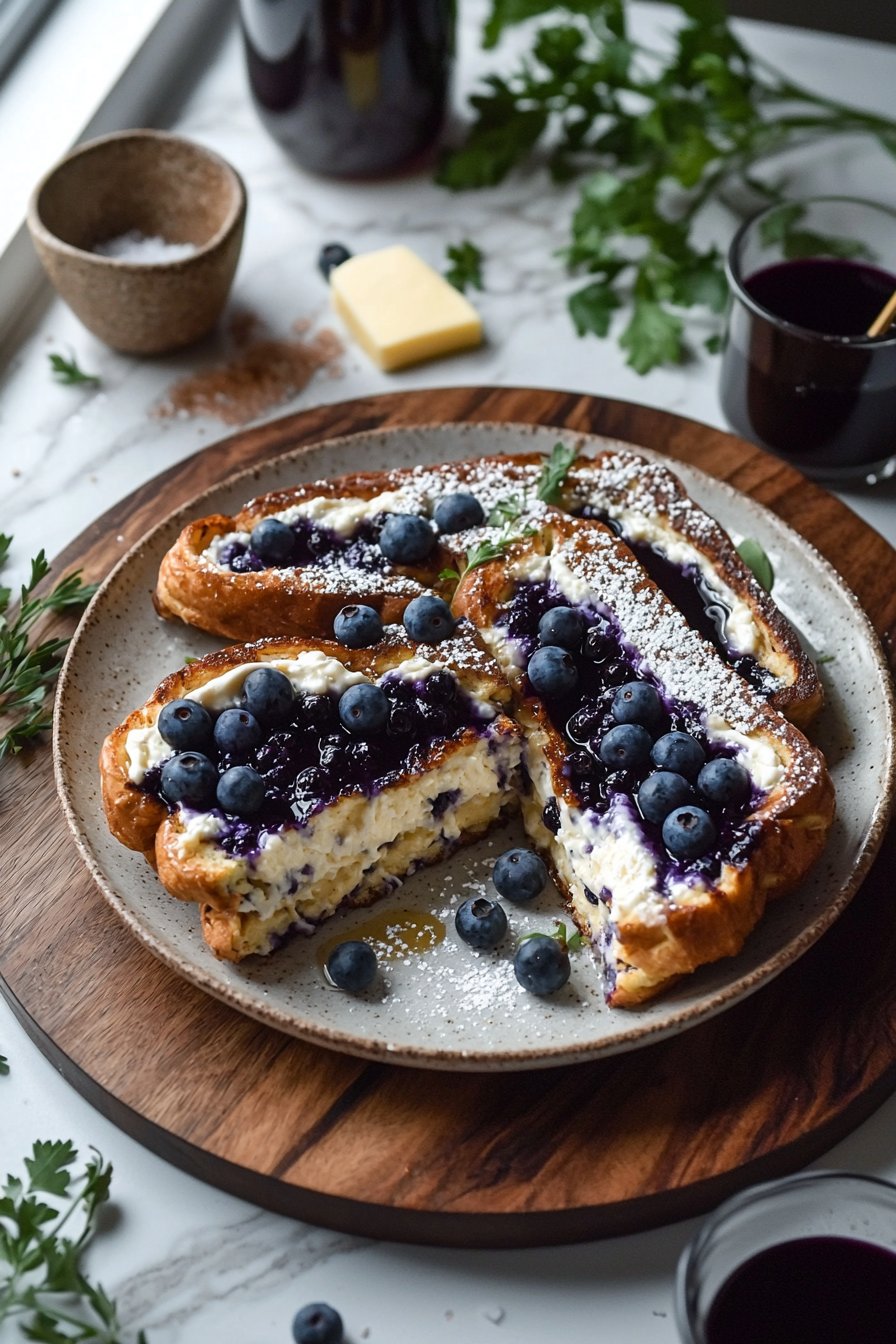 Blueberry Cheesecake Stuffed French Toast