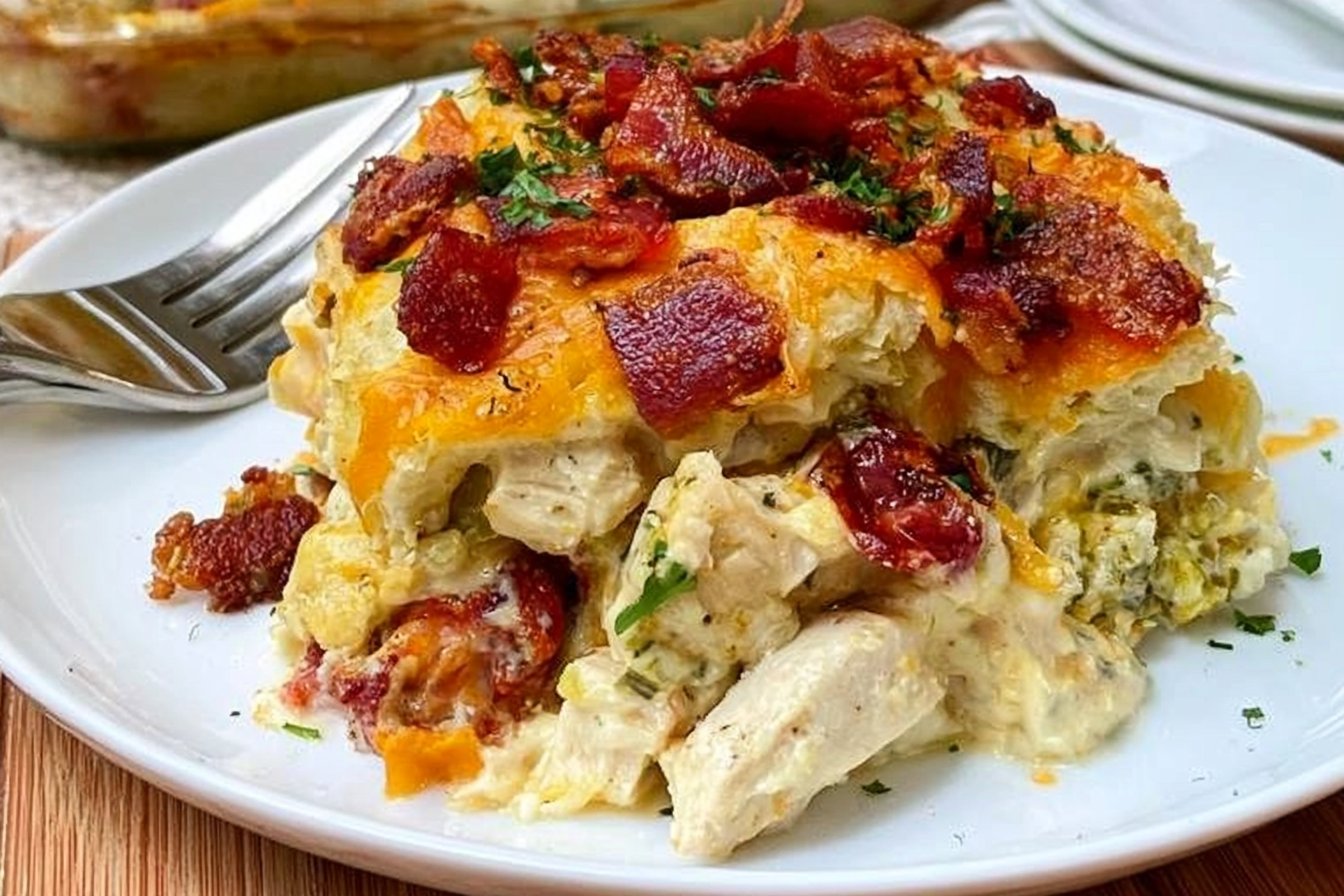 Low Carb Chicken Bacon Ranch Casserole