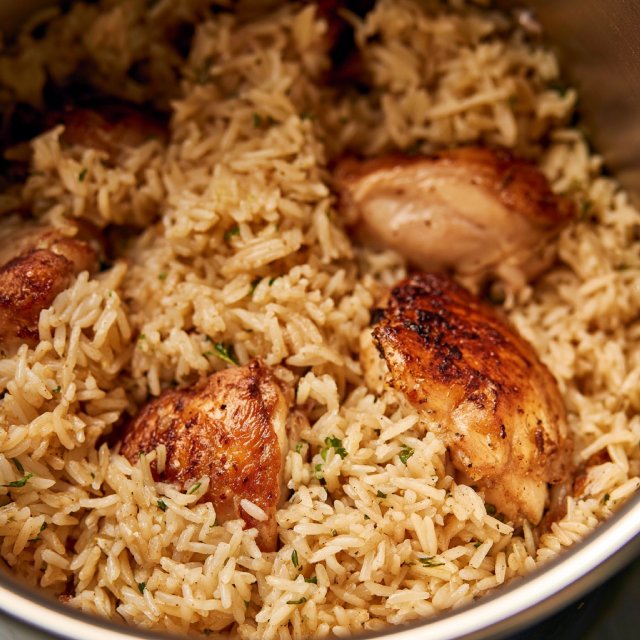 Instant Pot Chicken Thighs and Rice