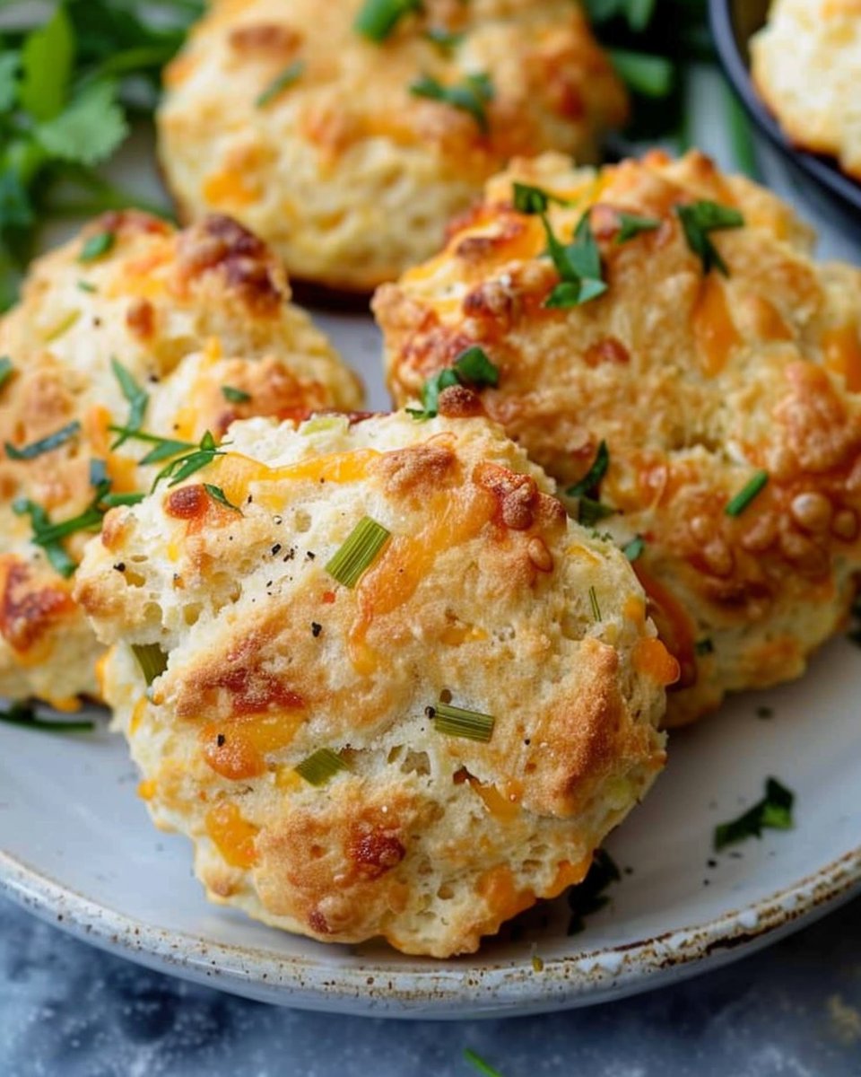 Cheddar and Green Onion Buttermilk Drop Biscuits