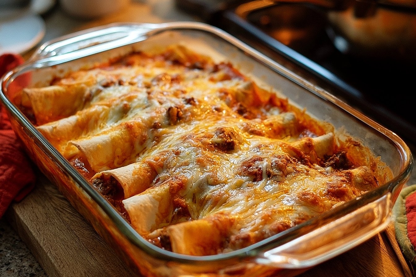 5 Ingredient Beef Enchiladas