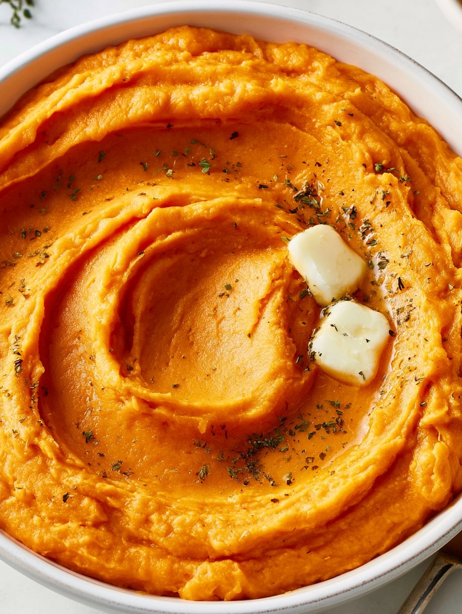 Puré de batatas dulces