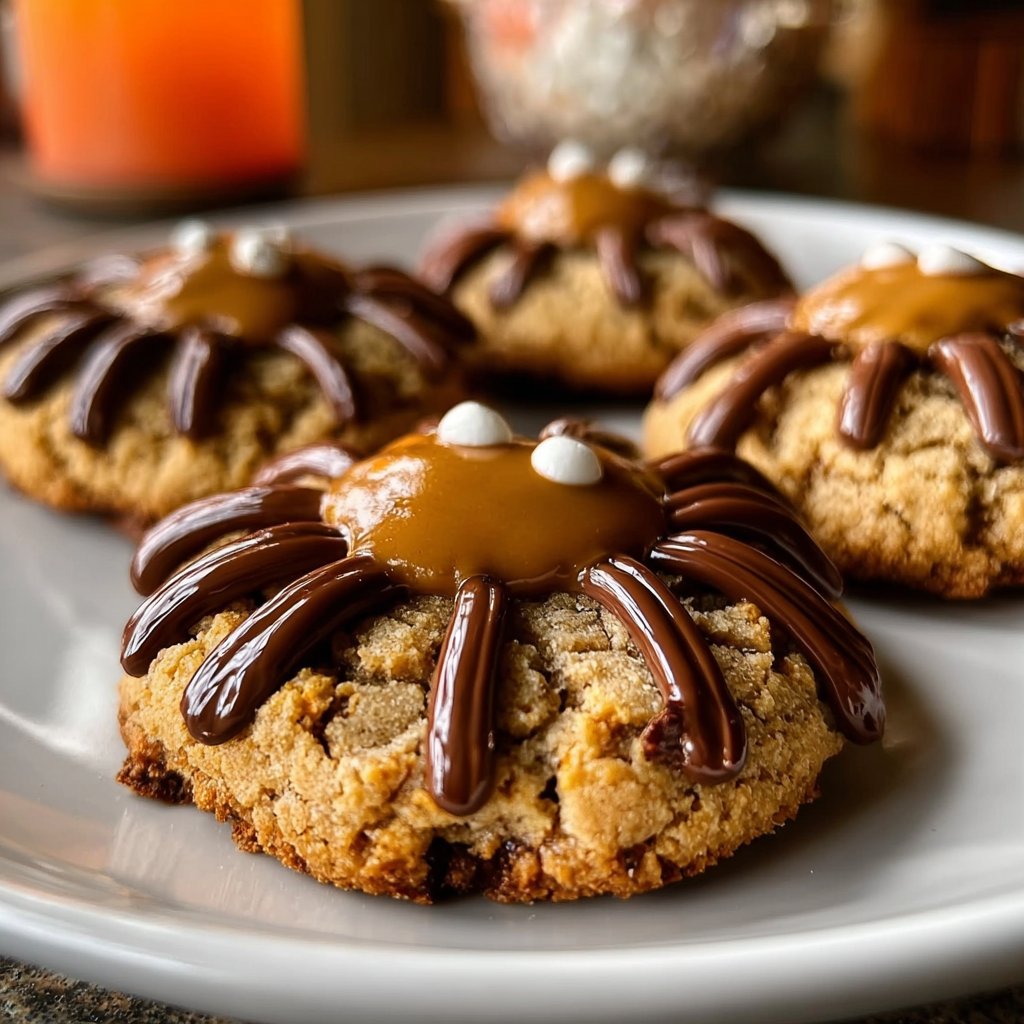 Peanut Butter Spider Cookies
