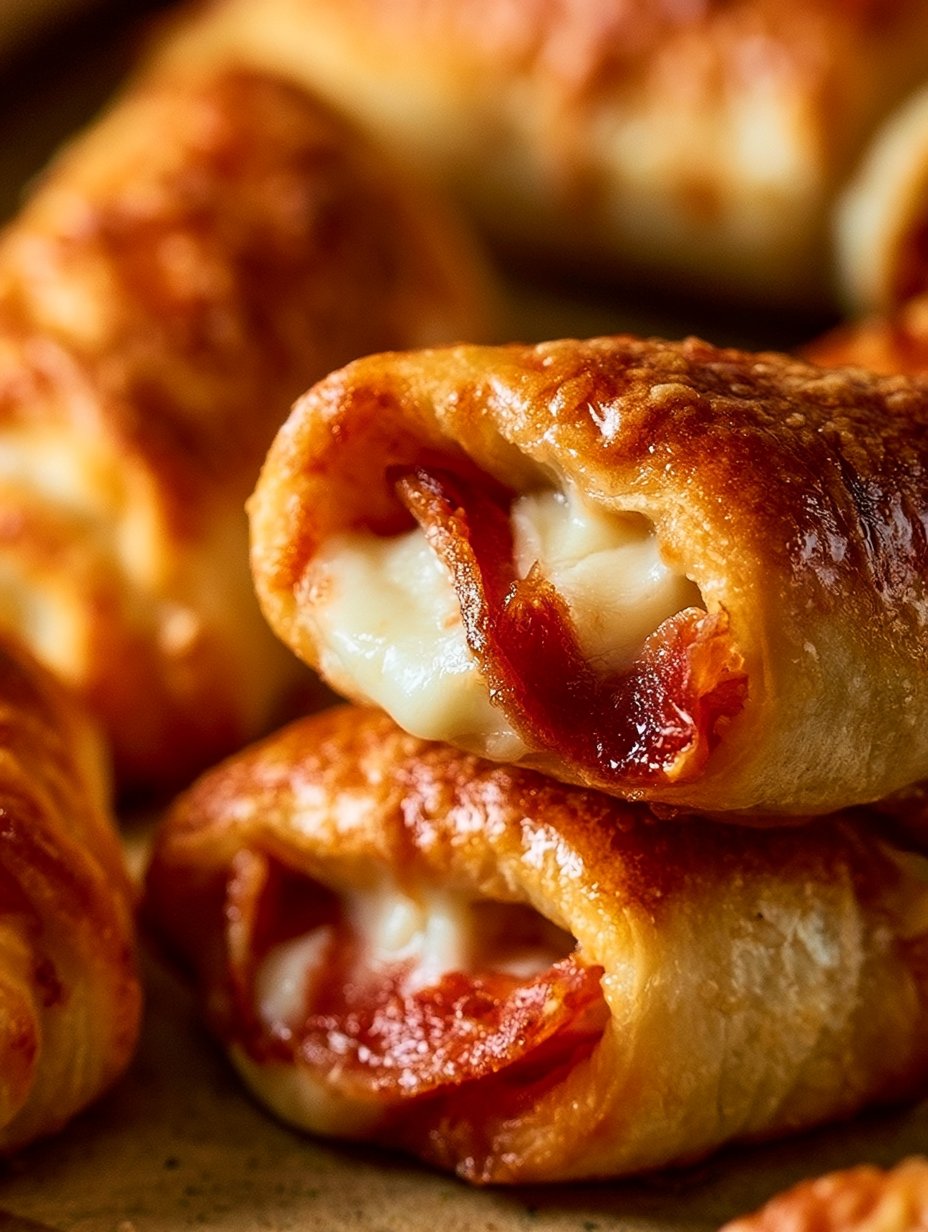 Rollos de Croissant de Pizza Pepperoni