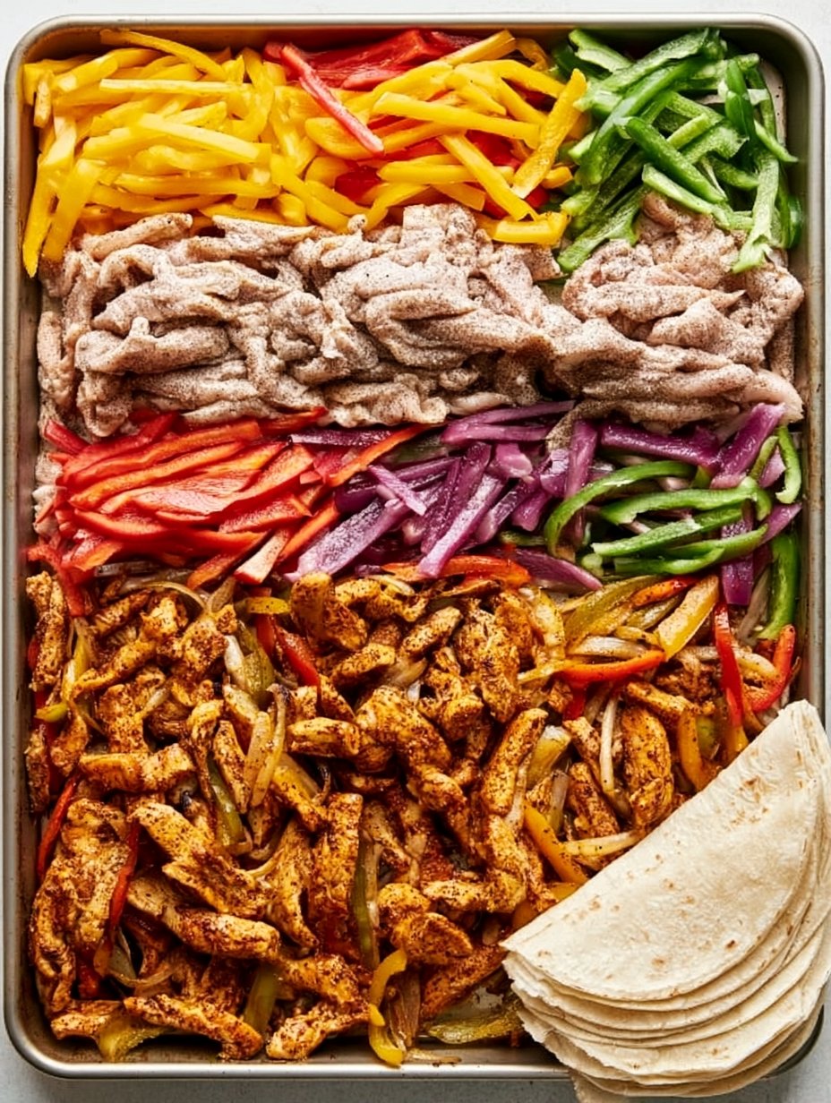 Fajitas de Pollo en Bandeja