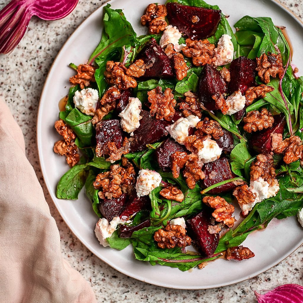 Roasted Beet, Goat Cheese & Toasted Walnut Salad