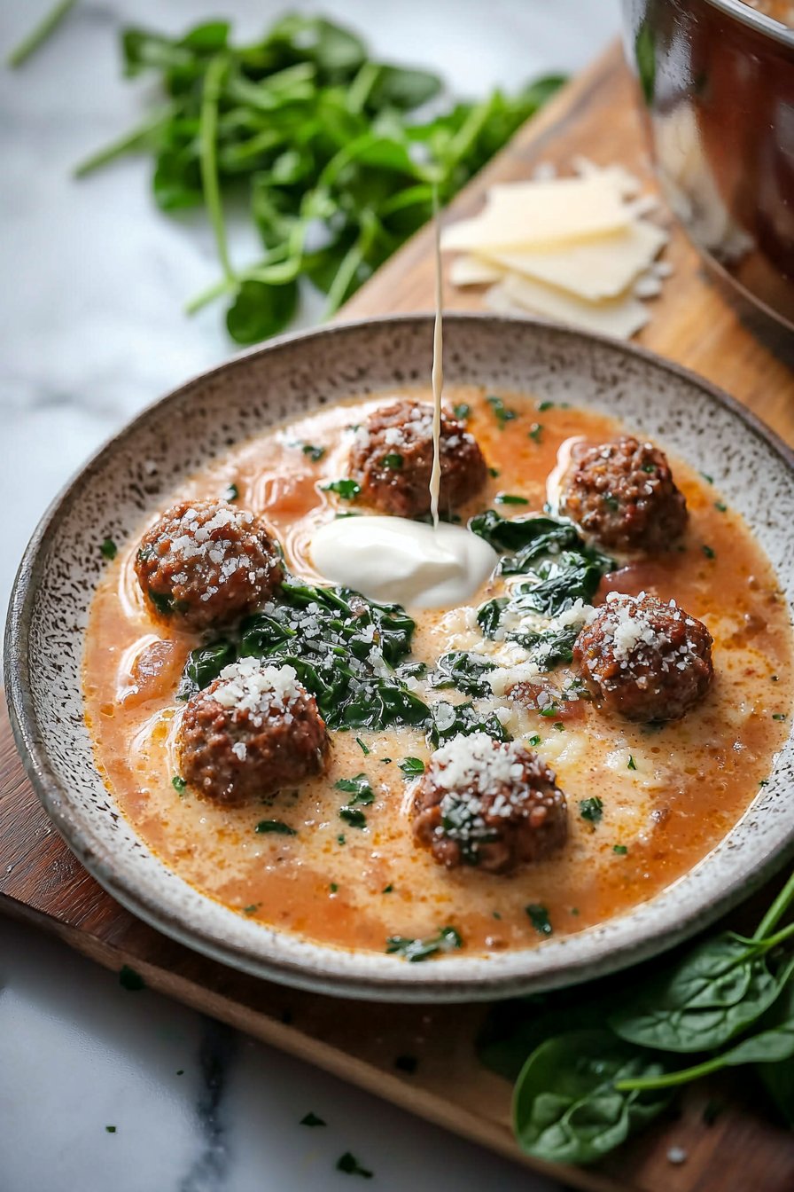 Creamy Italian Meatball Soup