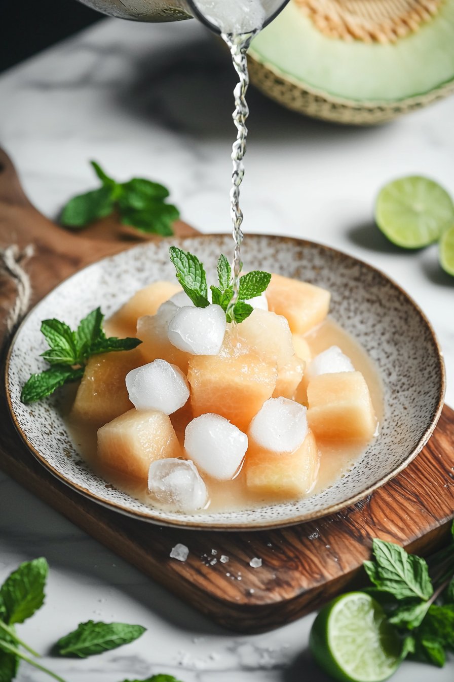 Cremige Melonen Agua Fresca