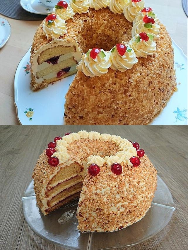 Frankfurter Kranz aus Biskuit- oder Rührteig – Geschmackvoll