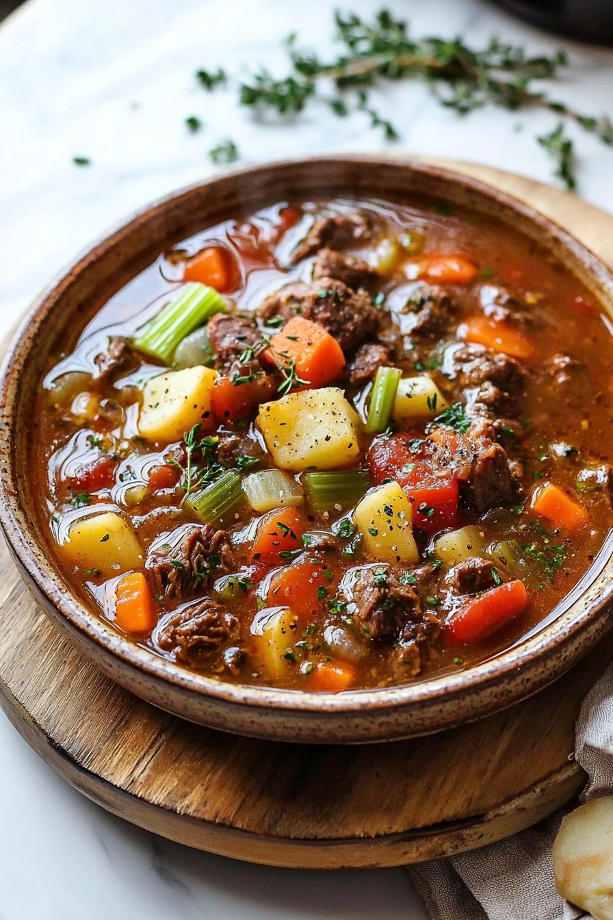 Crockpot Vegetable Beef Soup