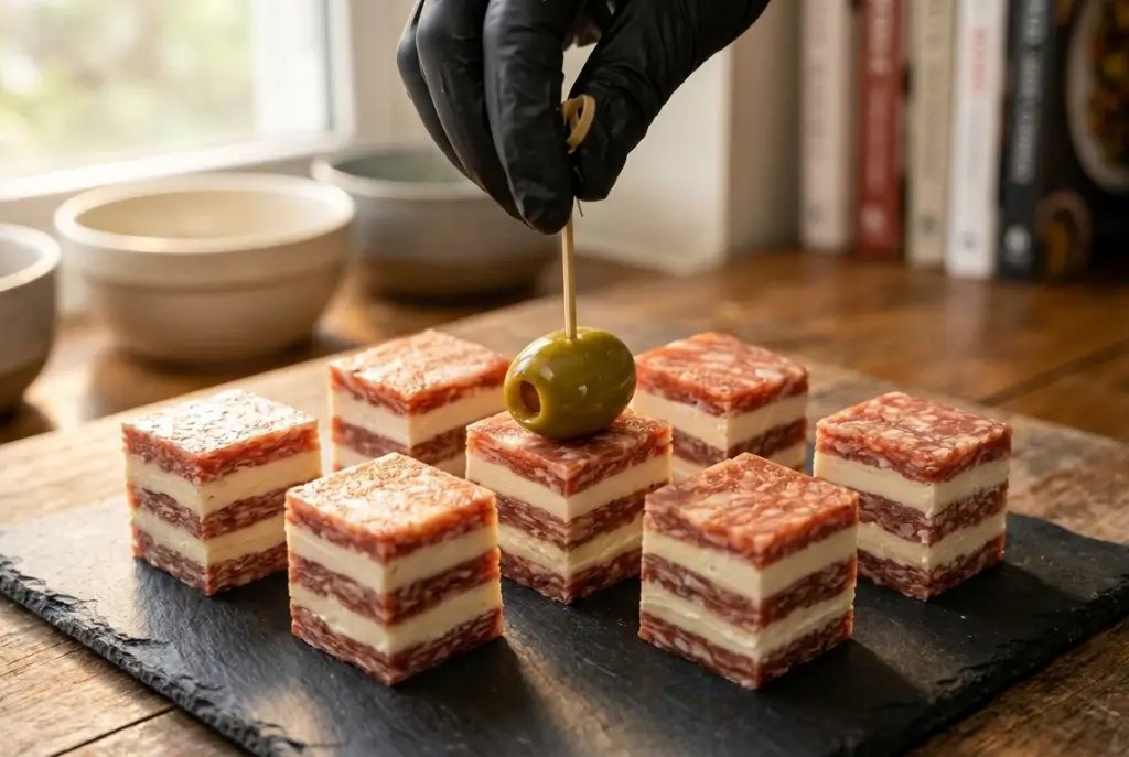 Salami & Cheese Stacks: Perfect Bite-Sized Party Snacks