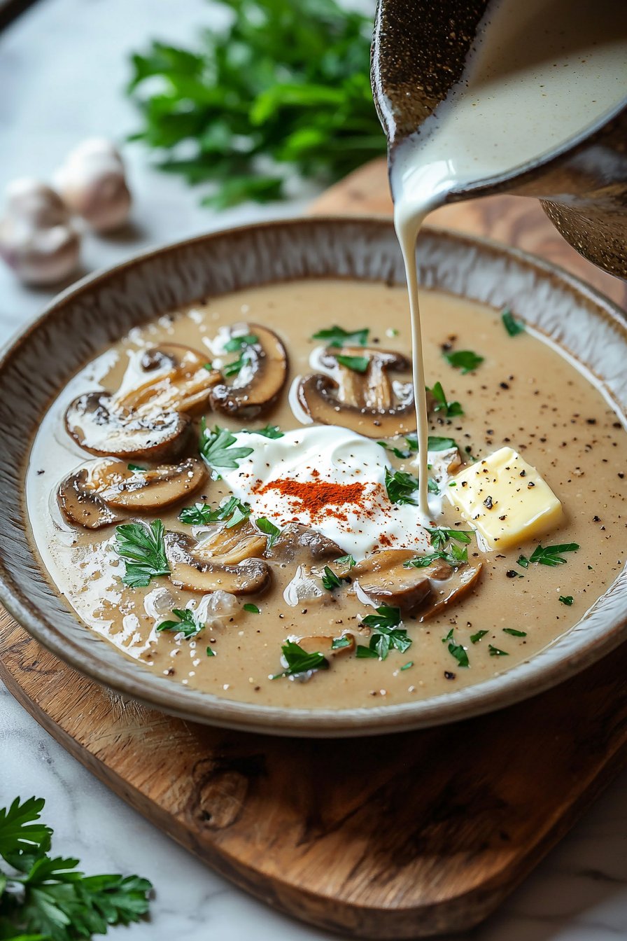 Creamy Hungarian Mushroom Soup