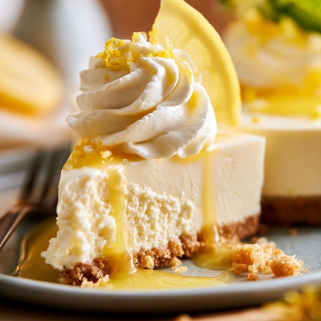 Easy No Bake Lemon Cheesecake