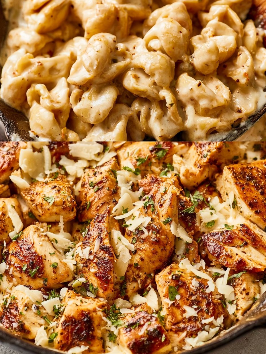 Mejor Pasta de Pollo al Ajo y Parmesano